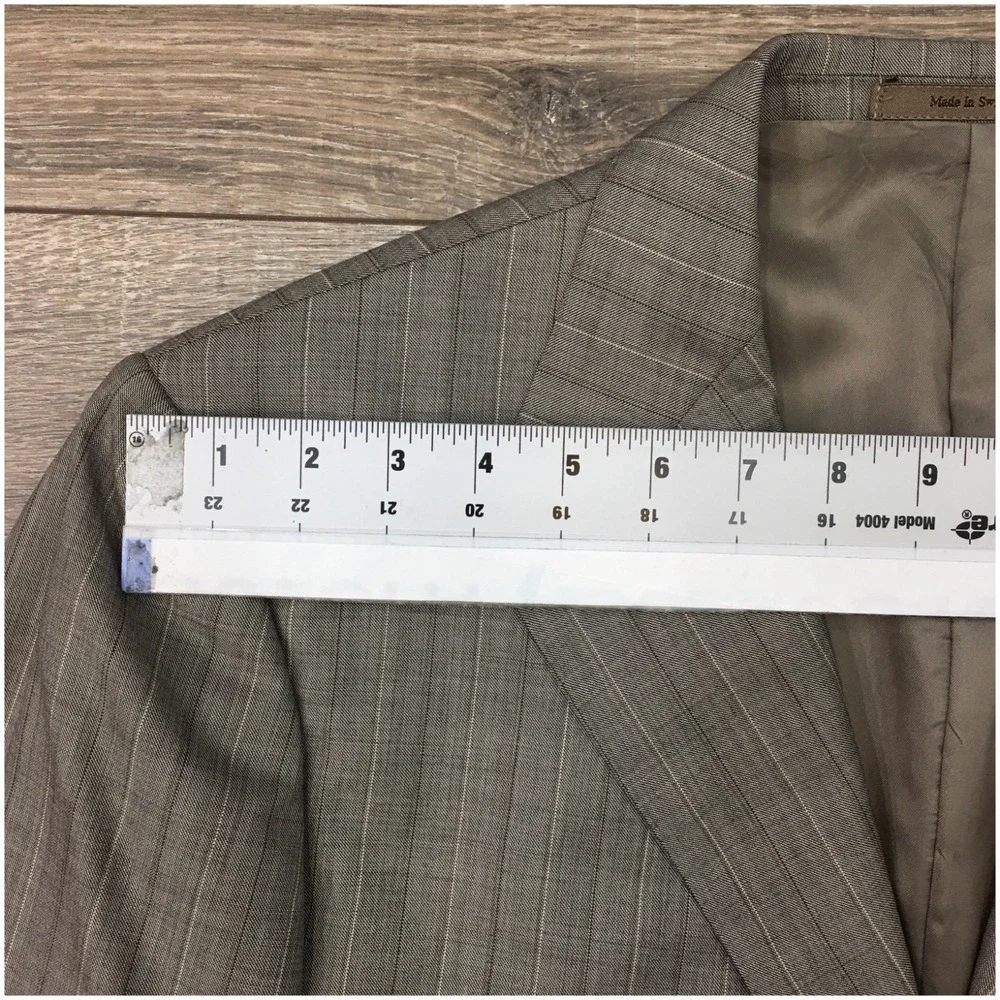 ZEGNA 15 MILMIL 15 Mens Wool Suit Jacket Blazer Sport Coat Casual Size 42L Brown